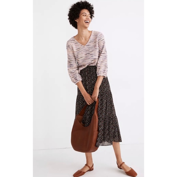 π Madewell Rainbow Jacquard Full Sleeve Top L NWT - Picture 2 of 8